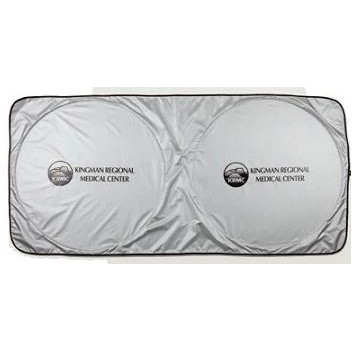 Dual Circle Spring Loop SUV Automobile Windshield Sunshade (34"x 72")