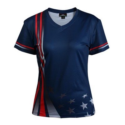 Star Short Sleeve V-neck Full Sublimated Jersey