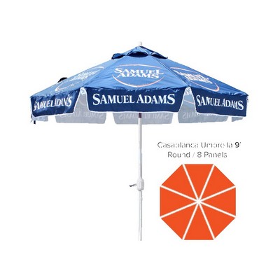 Custom Printed Round Market Umbrella 9' - 8 Panels Casablanca Line