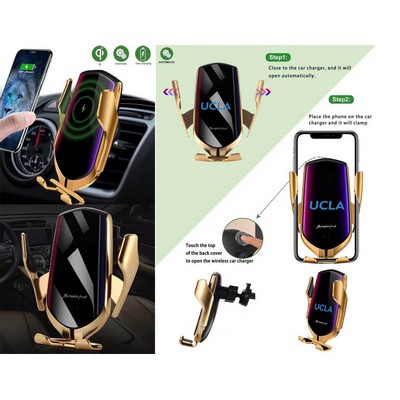 Car Phone Mount Air Vent Automatic Clamping Cell Phone Holder for Car Wireless Charger