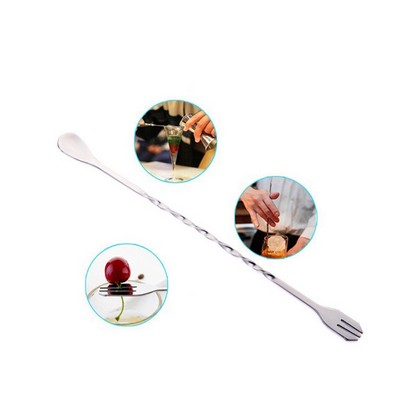 Stainless Steel Long Twisted Mix Spoon Stirrer