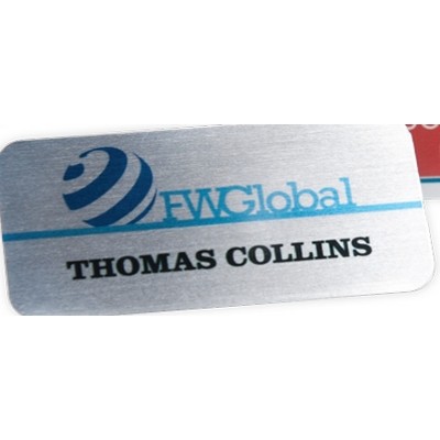 Full Color Sublimated White Metal Name Badges (2"x3")