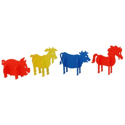 3-D Farm Animal Puzzles, Set of 4, Blank