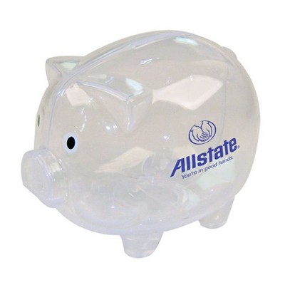 5"x4" White Piggy Bank