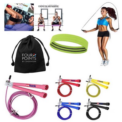 Kidder Booty Exercise Band + Jump Rope (Green)