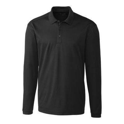 Clique Spin Eco Performance Pique Long Sleeve Mens Polo