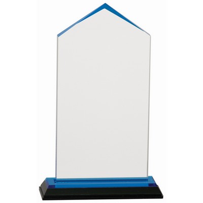 3 1/2" x 7 1/2" Blue Jewel Impress Acrylic Award