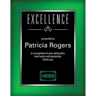 9" x 12" Splash of Color Plaque - Black & Green