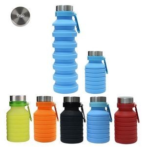 550ML/18 Oz. Telescopic Silicone Water Bottle