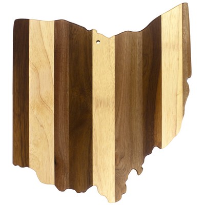 Rock & Branch® Shiplap Series Ohio State Shaped Wood Serving & Cutting Board