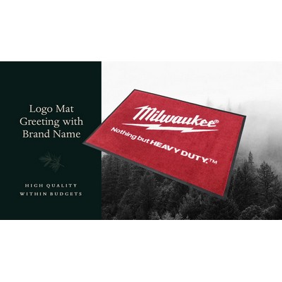 High-End Logo Mat 4X6 (ft) In/Outdoor Commercial Grade with Anti-Slip Feature