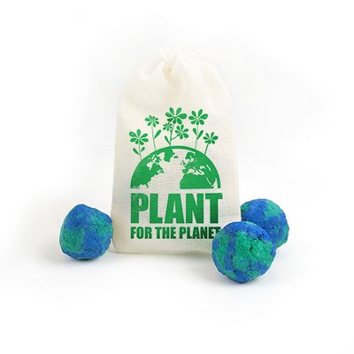 Earth Day Seed Bombs Muslin Bag 3