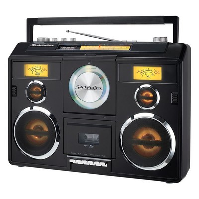 Studebaker Sound Station Portable Bluetooth® CD Player, AM/FM Radio & Cassette Player (Black)