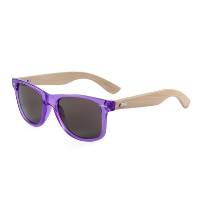 Sunglasses - Purple Mirror Lenses - Clear Purple Frames