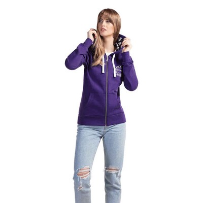 Ladies Full Zip Fleece Hoodie