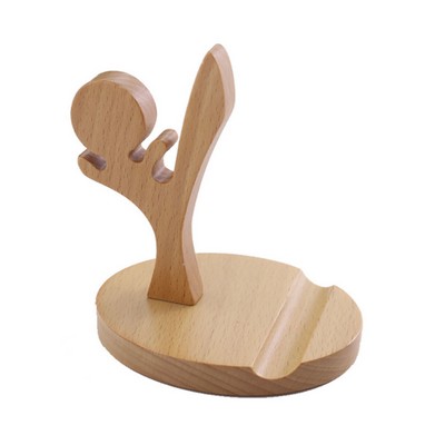 High Quality Creative Wood Bamboo Desk Phone Holder