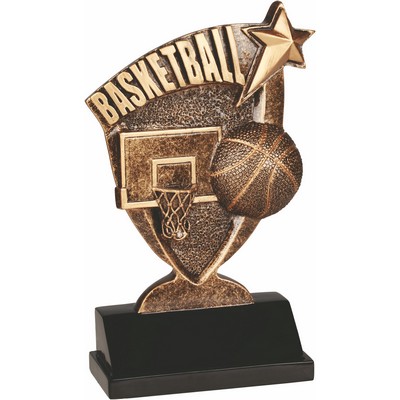 6" Basketball Broadcast Resin Trophy