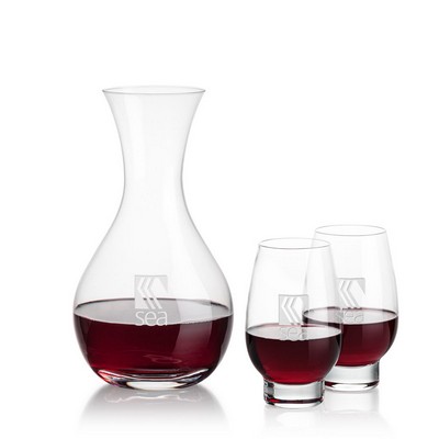 Adelita Carafe & 2 Glenarden Stemless Wine