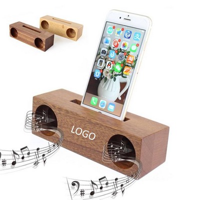 Wooden Desktop Mobile Phone Speaker Holder