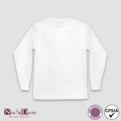 Men's Long Sleeve T-Shirts - White - 100% Polyester - Neil & David®