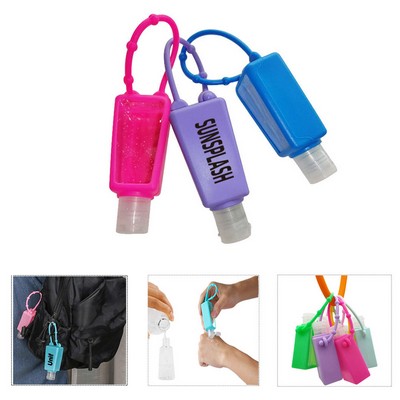 1Oz Hand Sanitizer Silicone Holder With Bottle