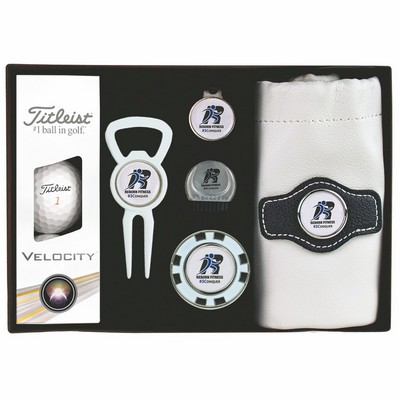 Gold Golf Kit with Titleist Velosity