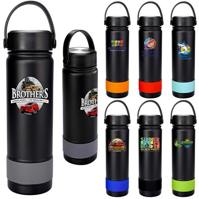 Metal Top 24 oz. Colorful Banded Bottle