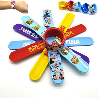 Full Color Silicone Slap Bracelet