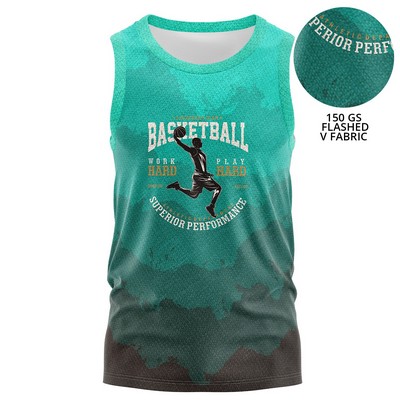 Unisex 150 GSM Poly Interlock Performance Sublimation Tank Tops