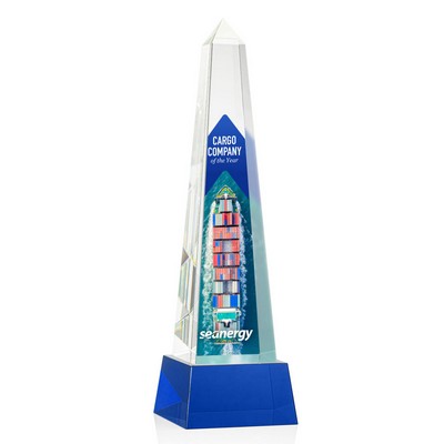 VividPrint™ Award on Base - Master Obelisk/Blue 14"