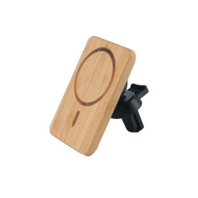 Bamboo Car Magnetic Wireless Charger