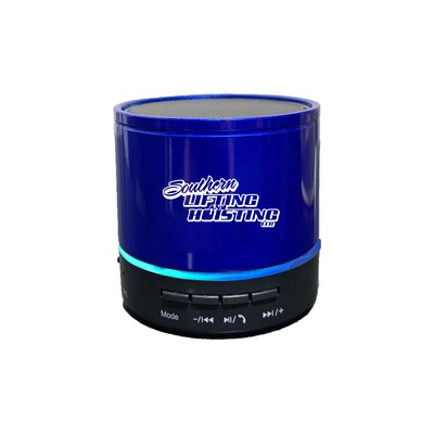 Wireless Cylinder Bluetooth Speaker With LED Light