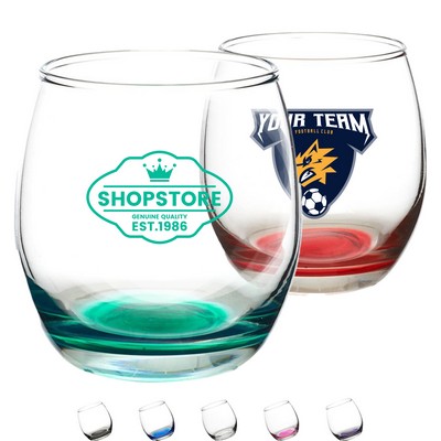 11.5 oz. Mikonos Cobalt Blue Stemless Glasses W/ Custom Logo