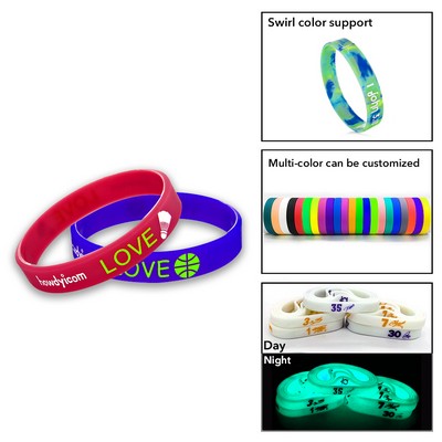 Glow In Dark Silicone Bracelets/Wristbands