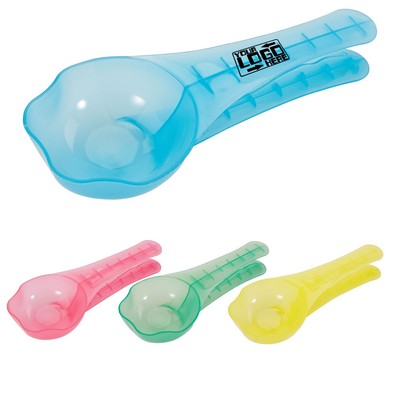 Custom Imprinted Dog Food Scoop and Clip - Translucent Colors