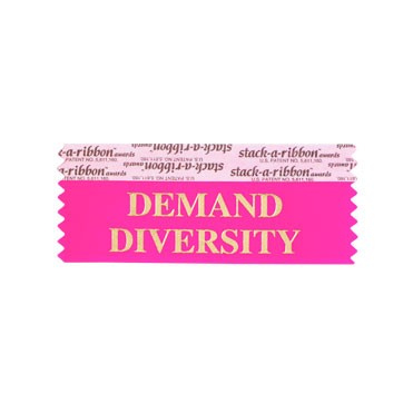 Demand Diversity Stk A Rbn Neon Cerise Rbn Gold Imprint