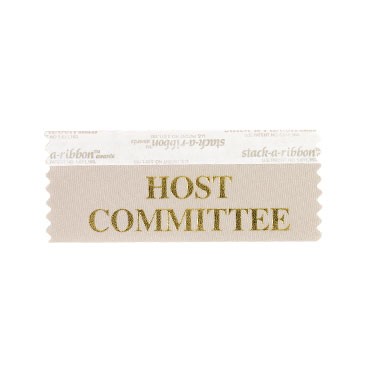 Host Committee Stk A Rbn Gray Ribbon Gold Imprint