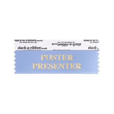 Poster Presenter Stk A Rbn Cornflower Ribbon Gold Imprint