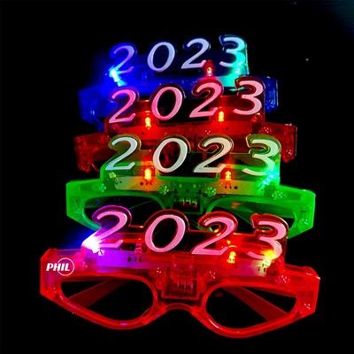 2023 LED Flashing Shutter Glasses Happy New Year/ Party Eye Glasses