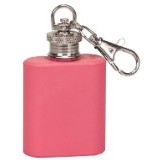 1 Oz. Matte Pink Flask Keychain