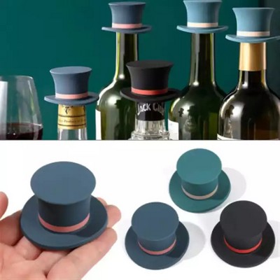 Gentleman Hat Shaped Silicone Wine Stopper