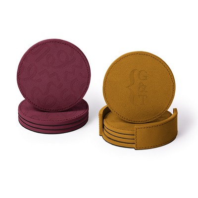 Real Leather Coaster Set