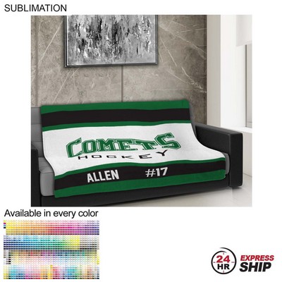 48 Hr Quick Ship - Team Blanket in Plush and cozy Mink Flannel Fleece, 50x60, Couch size