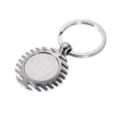 Round Skeletal Shaped Keyring