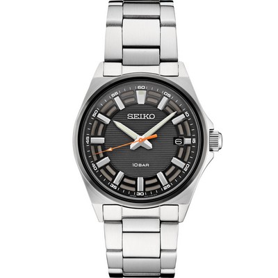 Seiko Quartz Rugged Model Watch w/Black Ion Finish Bezel