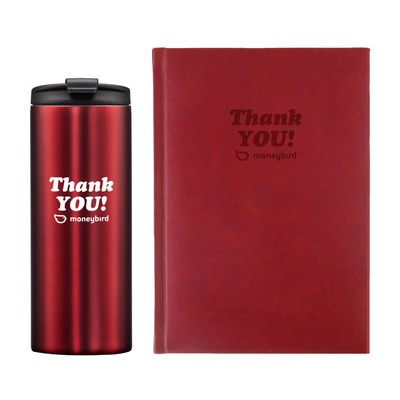 Eccolo® Symphony Journal/Renzi Tumbler Gift Set - Red