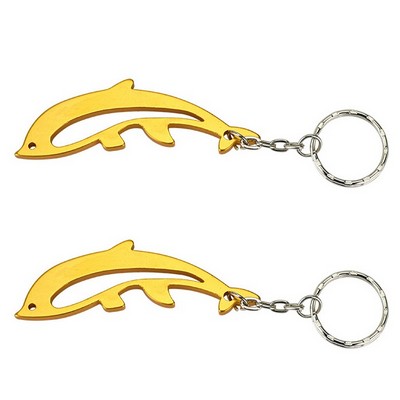 Jump Dolphin Bottle Opener Keychain