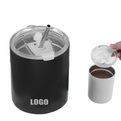 400ml Stainless Steel Cups Mug With Straw