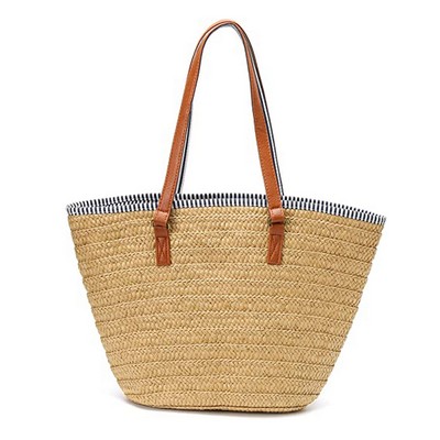 Straw Beach Tote Bags