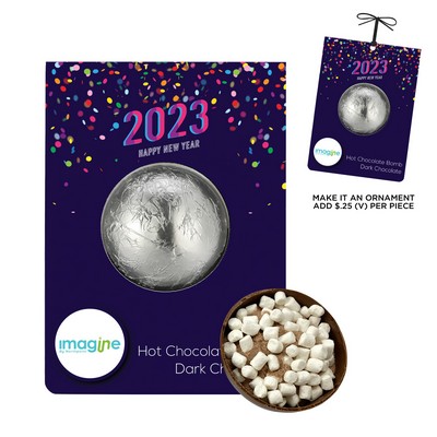 New Years Hot Chocolate Bomb Billboard Card - Dark Chocolate